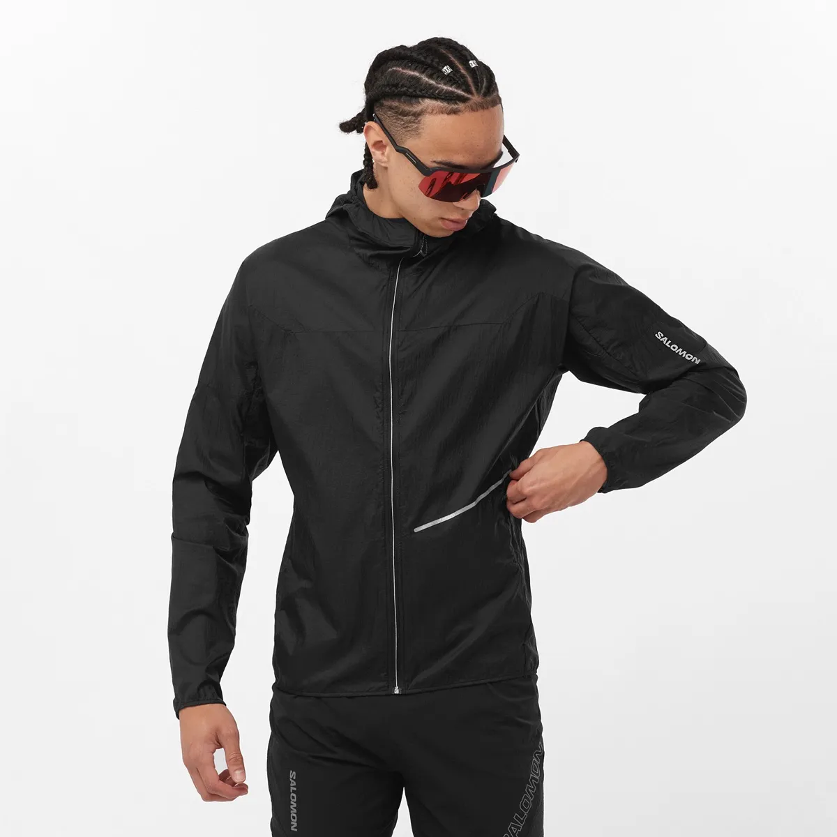 Salomon Men's Sense Aero Wind Jacket Deep Black | Buy Salomon Men's Sense Aero Wind Jacket Deep Black here | Outnorth