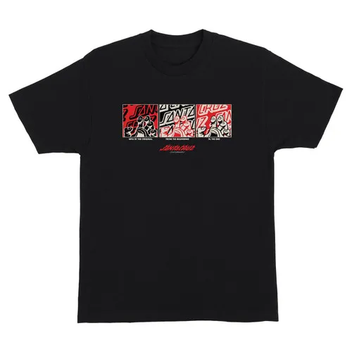 Santa Cruz Skateboard T-Shirt Handled Front Black