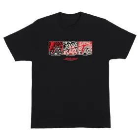 Santa Cruz Skateboard T-Shirt Handled Front Black