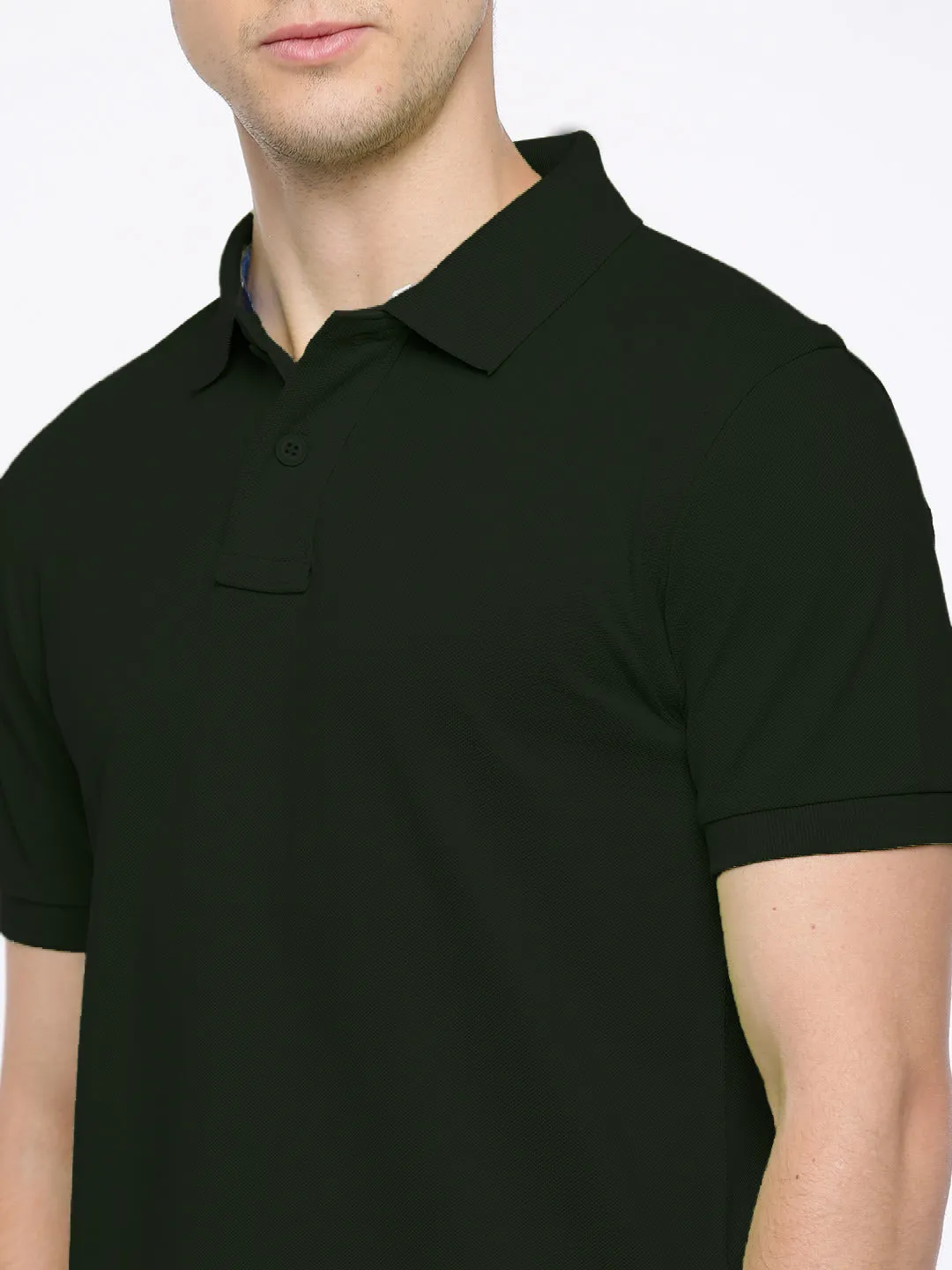 Semantic Cotton Polo Collar T-shirt