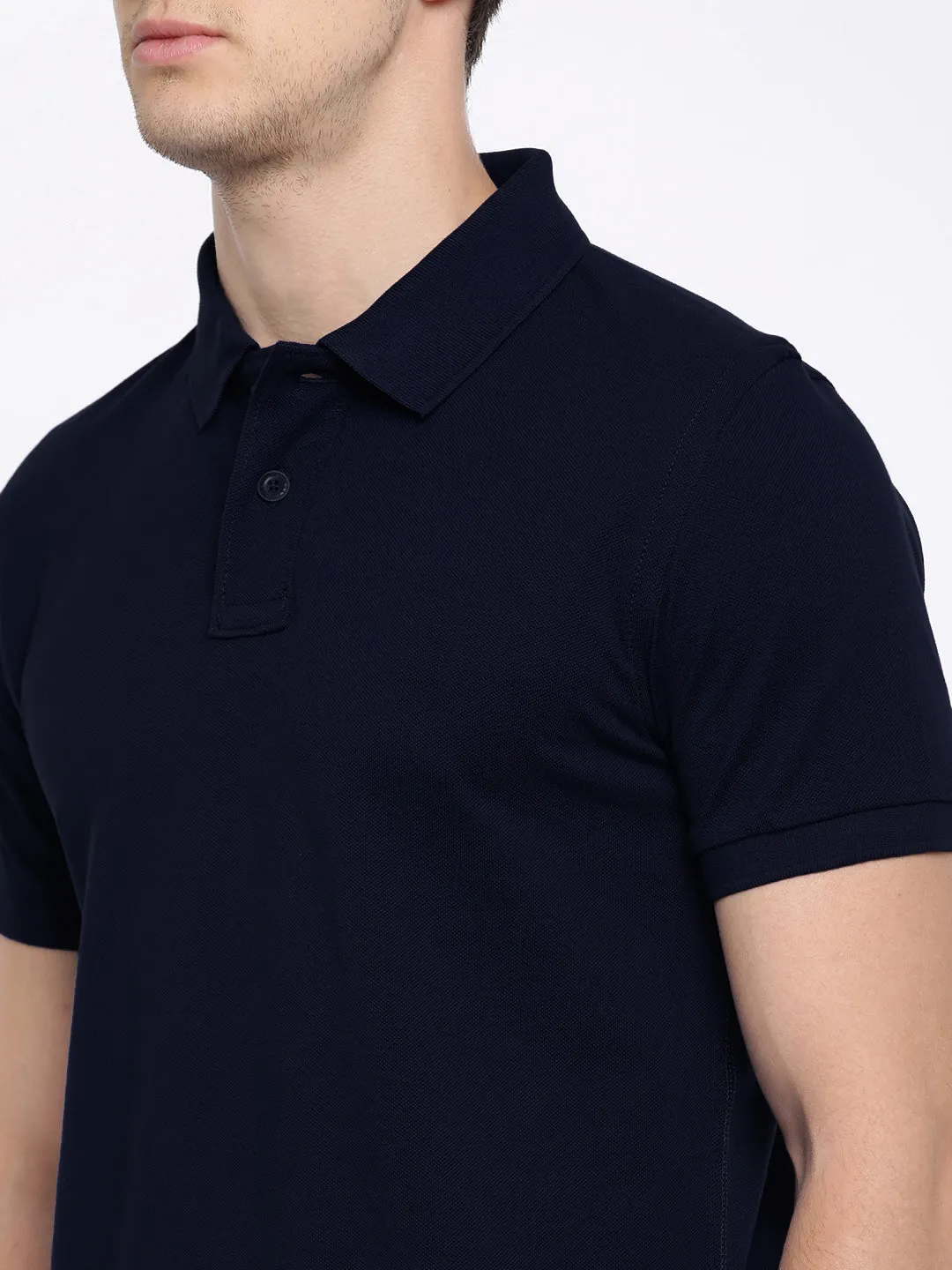 Semantic Cotton Polo Collar T-shirt