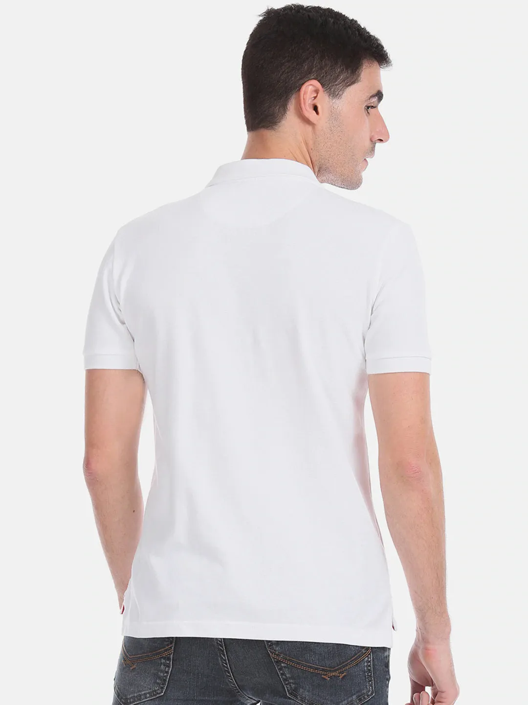 Semantic Cotton Polo Collar T-shirt