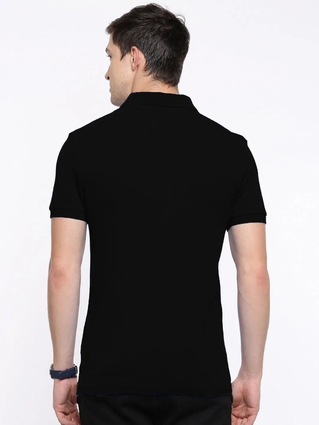 Semantic Cotton Polo Collar T-shirt