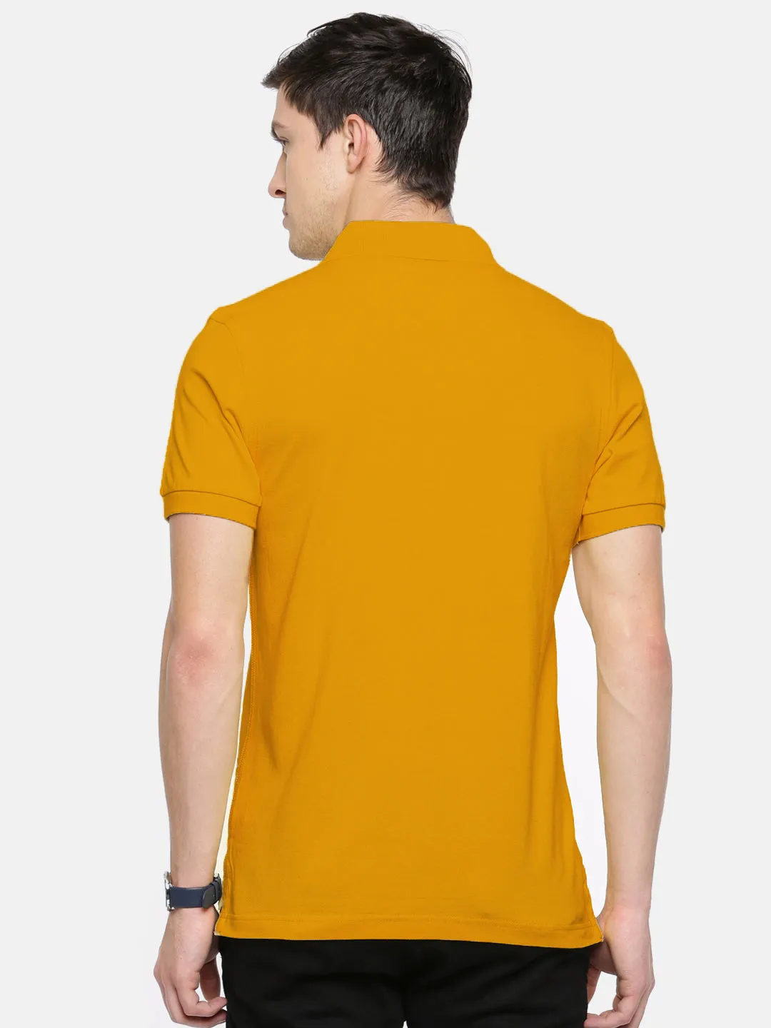 Semantic Cotton Polo Collar T-shirt