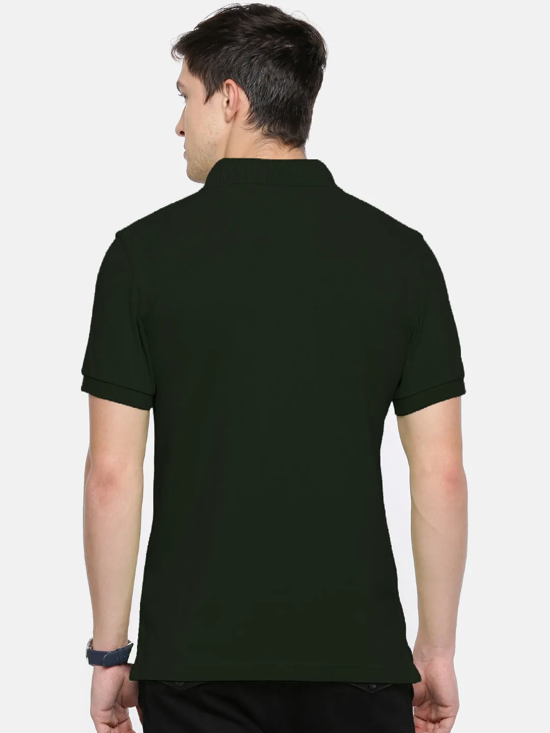 Semantic Cotton Polo Collar T-shirt