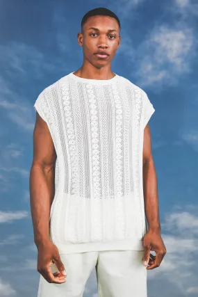 Sheer Knitted Tank | boohooMAN UK