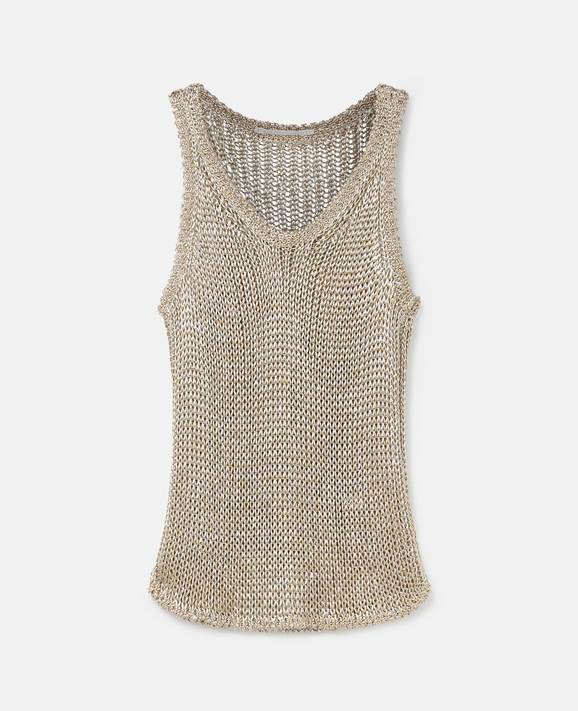 Sheer Sparkle Woven Tank Top