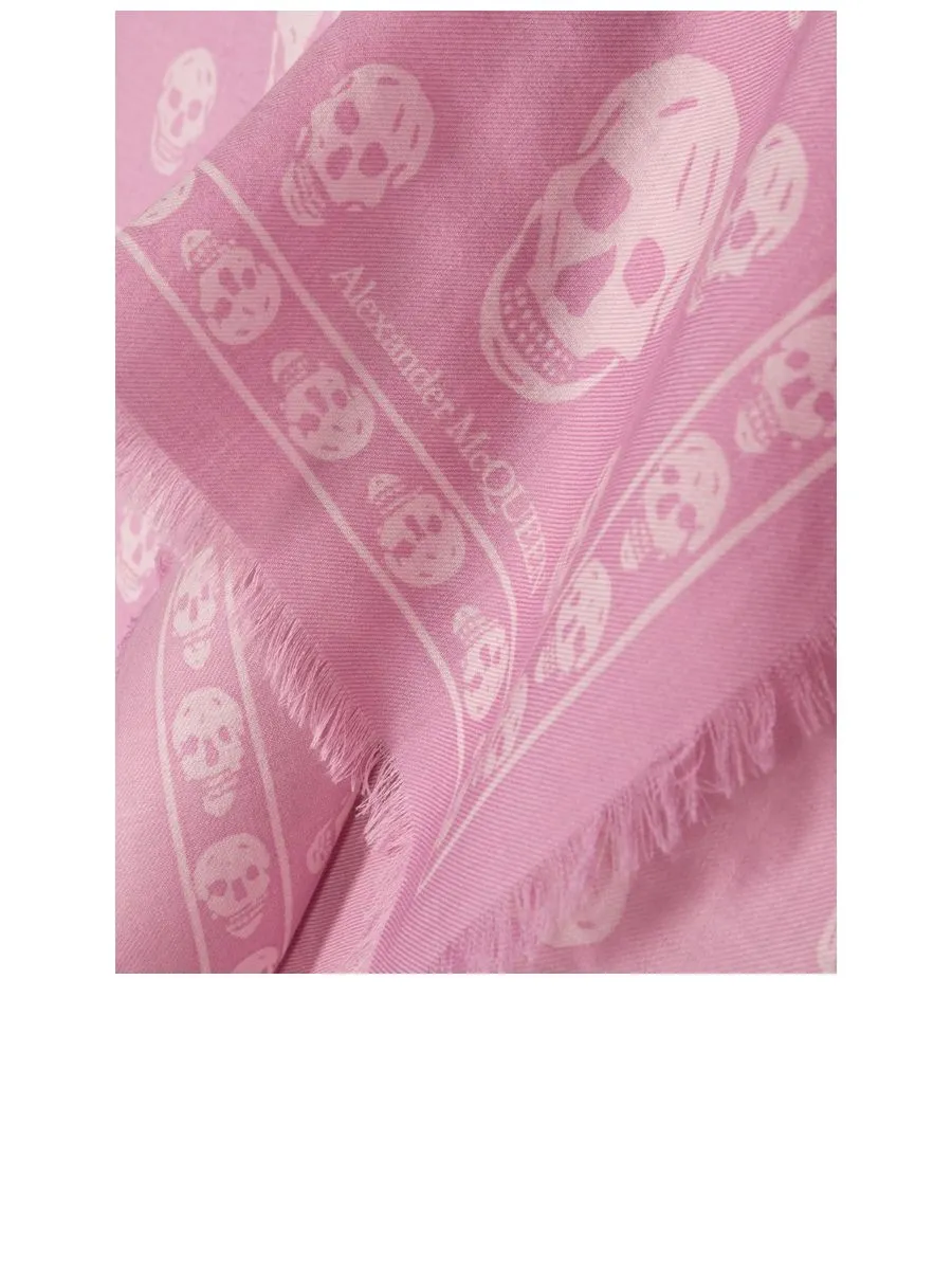 Skull Scarf in Pink