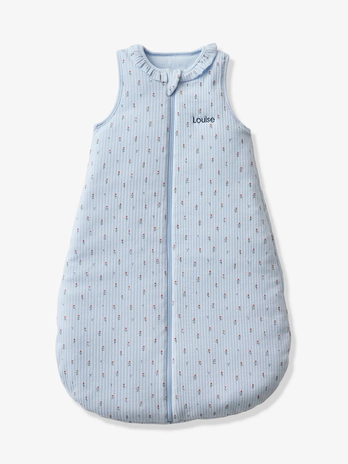 Sleeveless Baby Sleeping Bag with Central Opening, Giverny - lavender