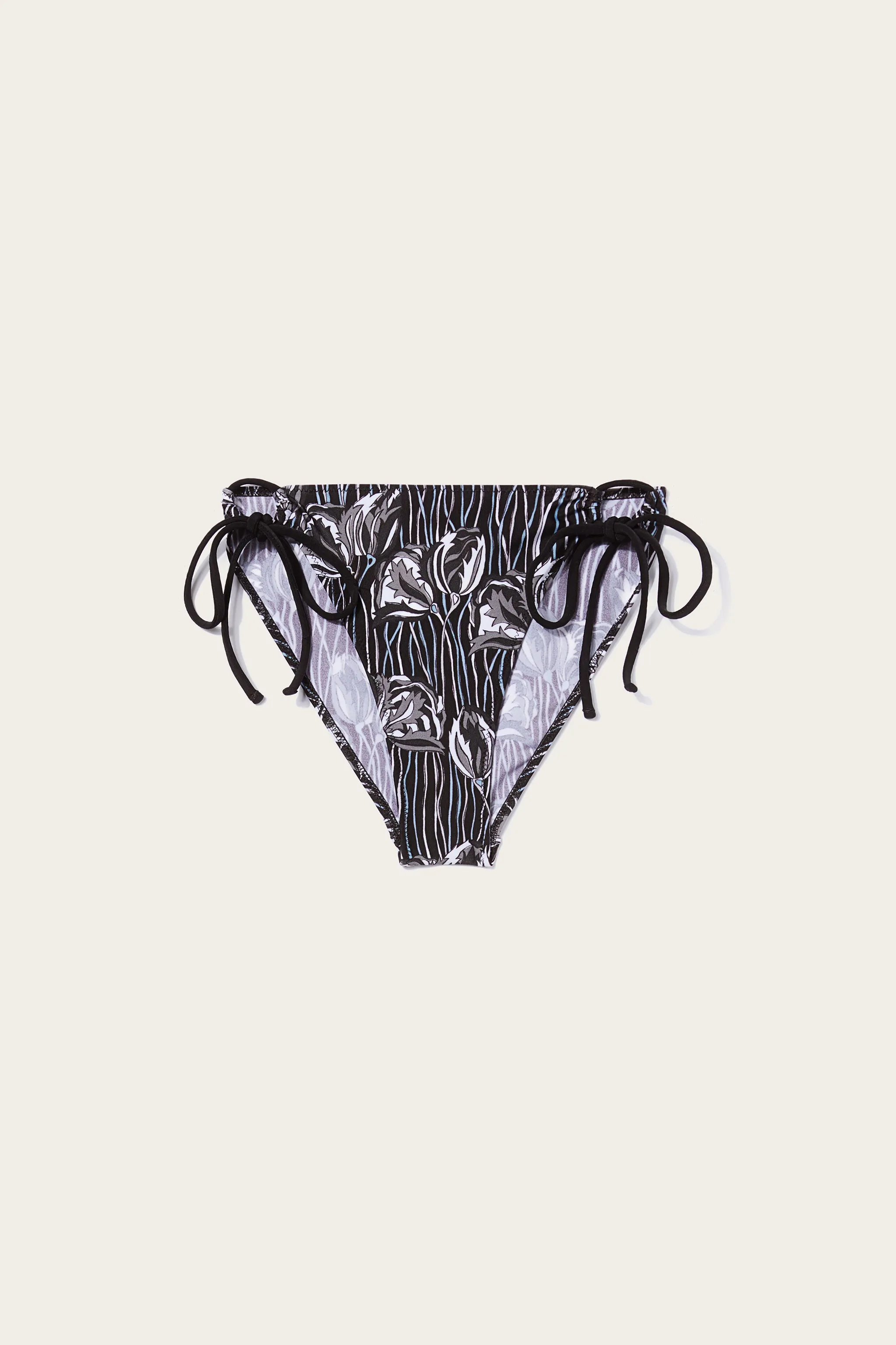 Slip bikini con stampa Fior di Loto