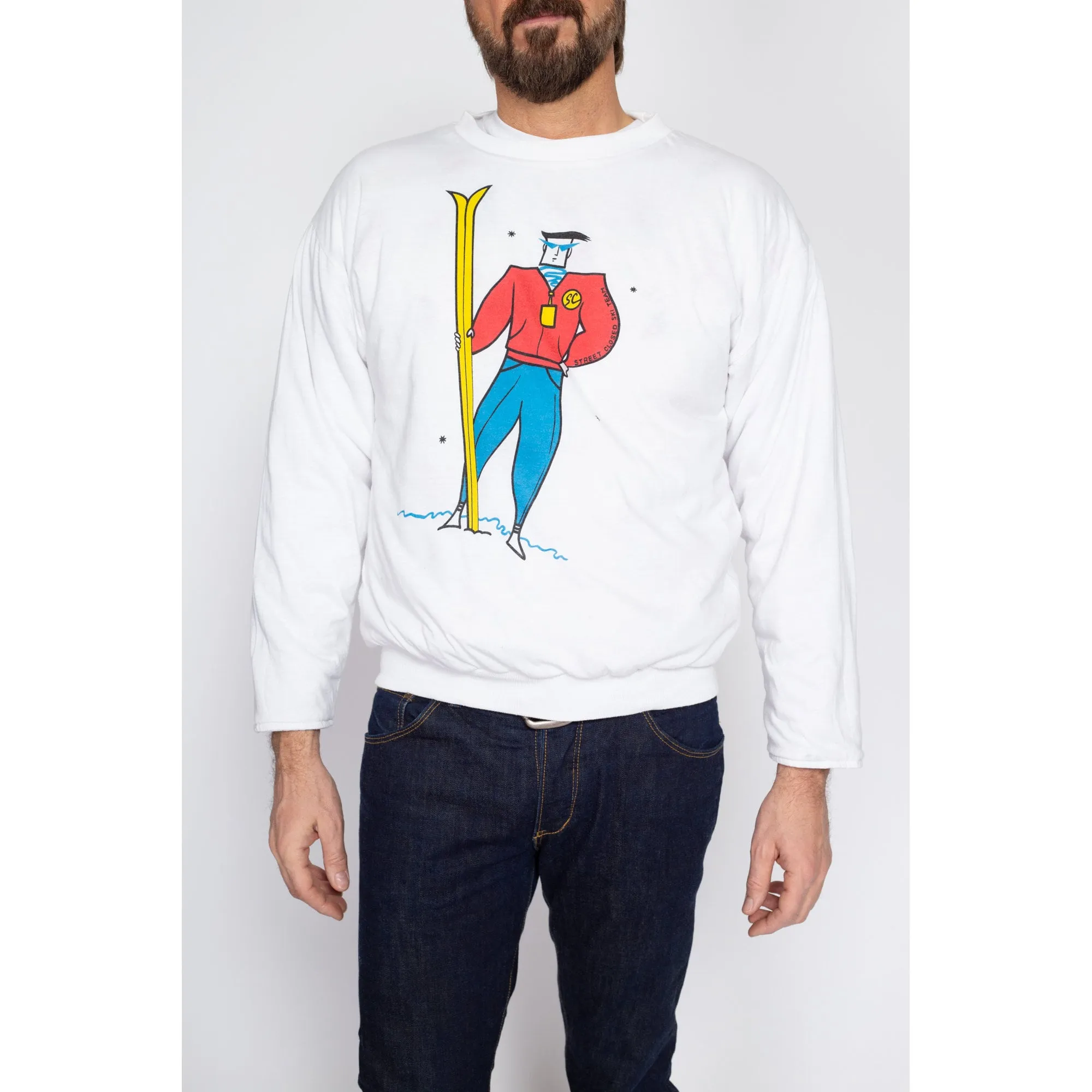 Small 80s Reversible Ski Graphic Sweatshirt