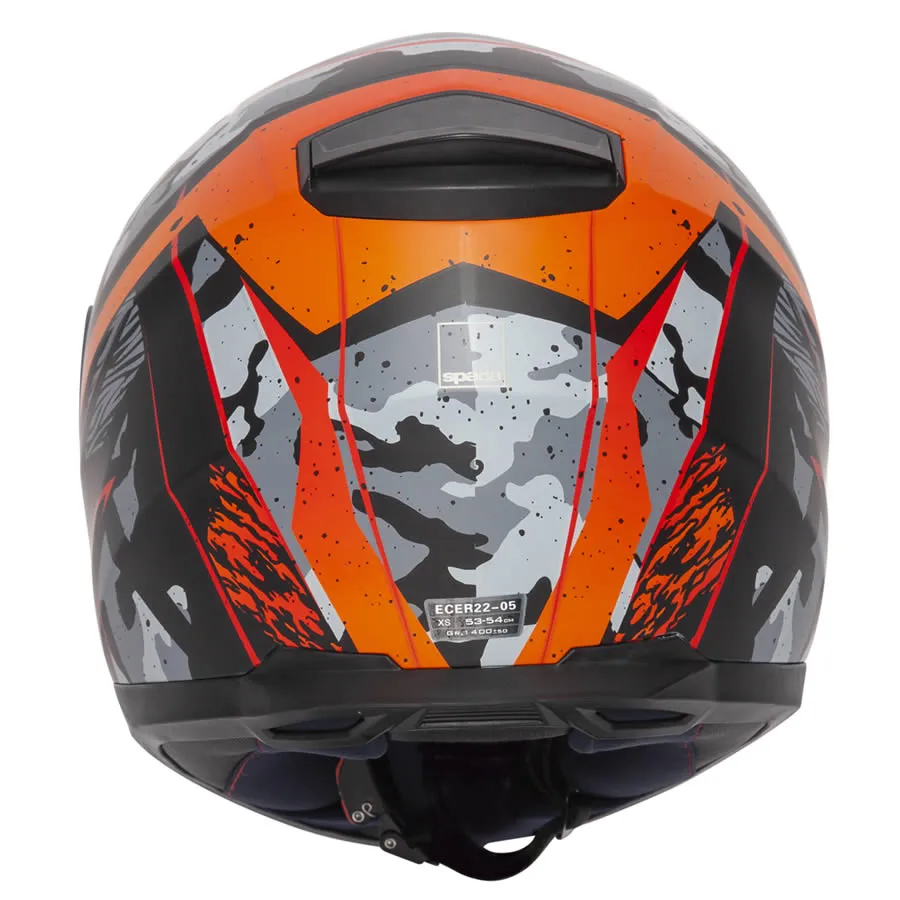 Spada Raiden Camo Helmet - Orange