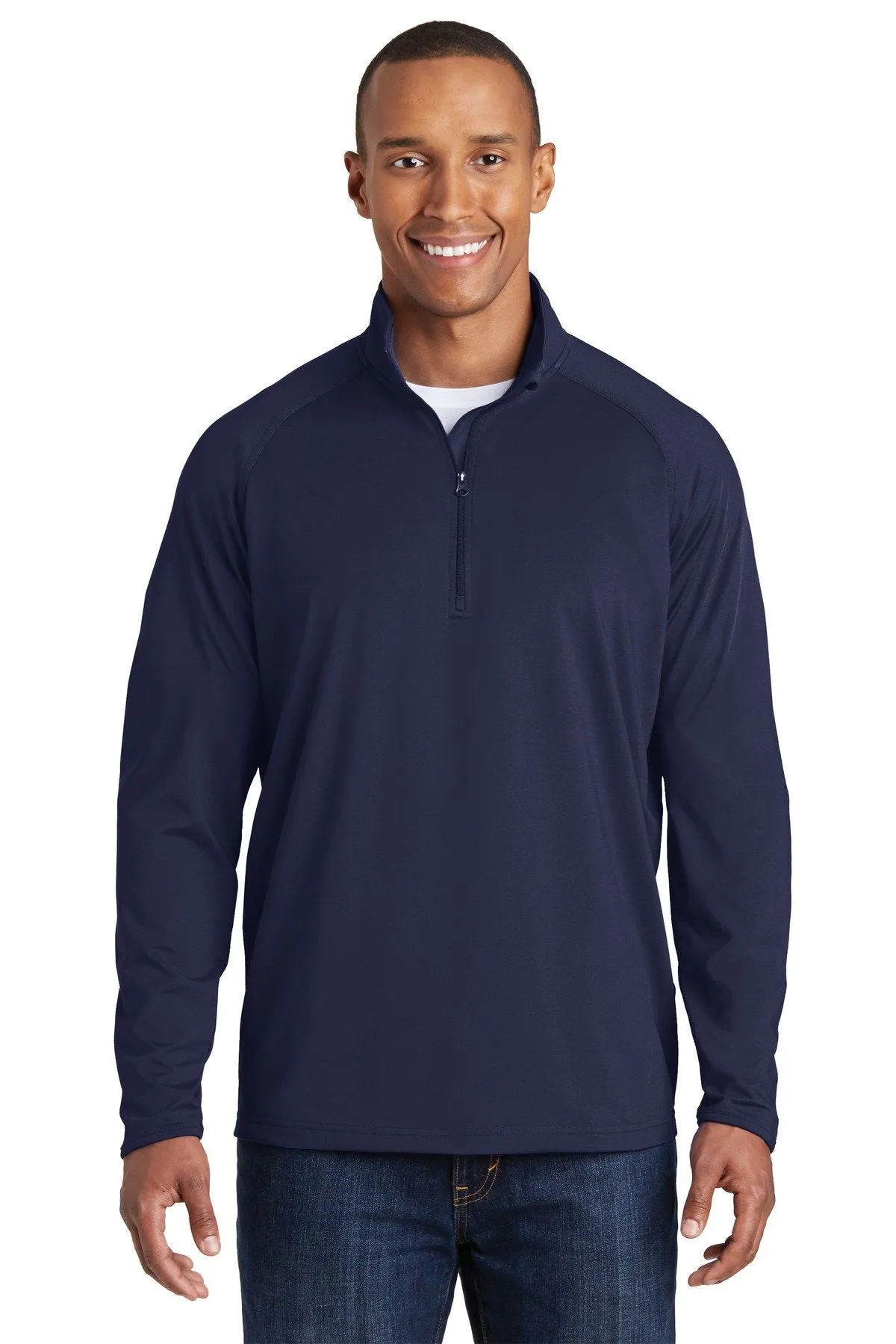 Sport-Tek Sport-Wick Stretch 1/2-Zip Pullover ST850 True Navy