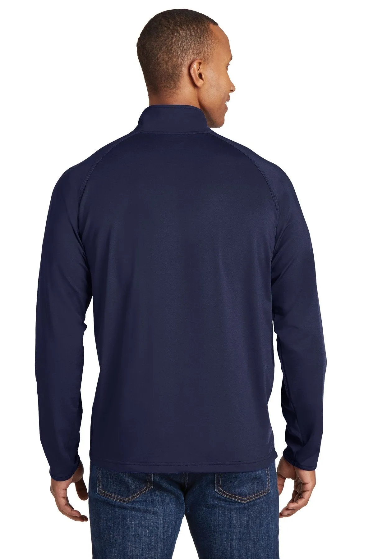 Sport-Tek Sport-Wick Stretch 1/2-Zip Pullover ST850 True Navy