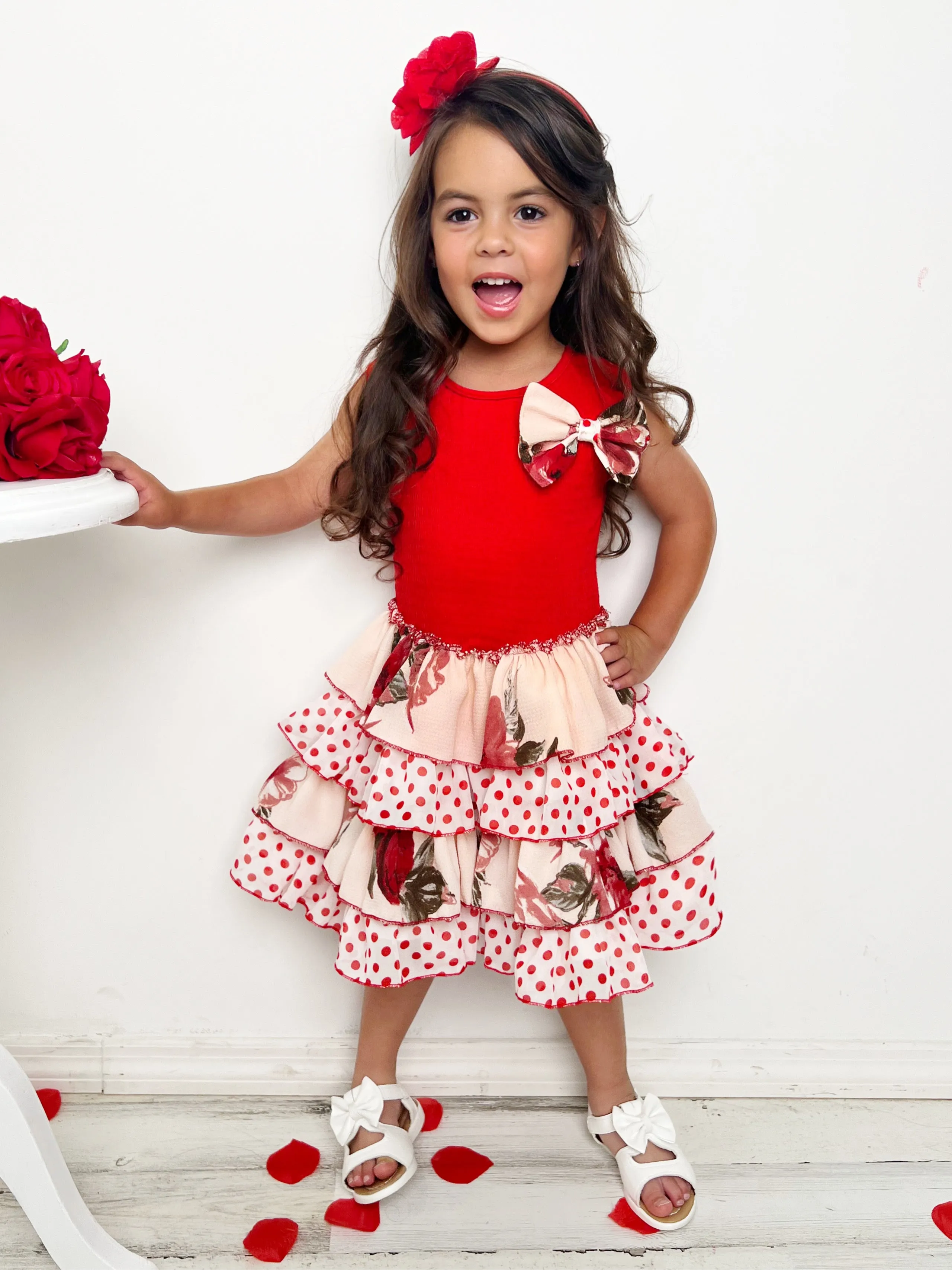 Spottie Dottie Tank Tiered Ruffle Dress