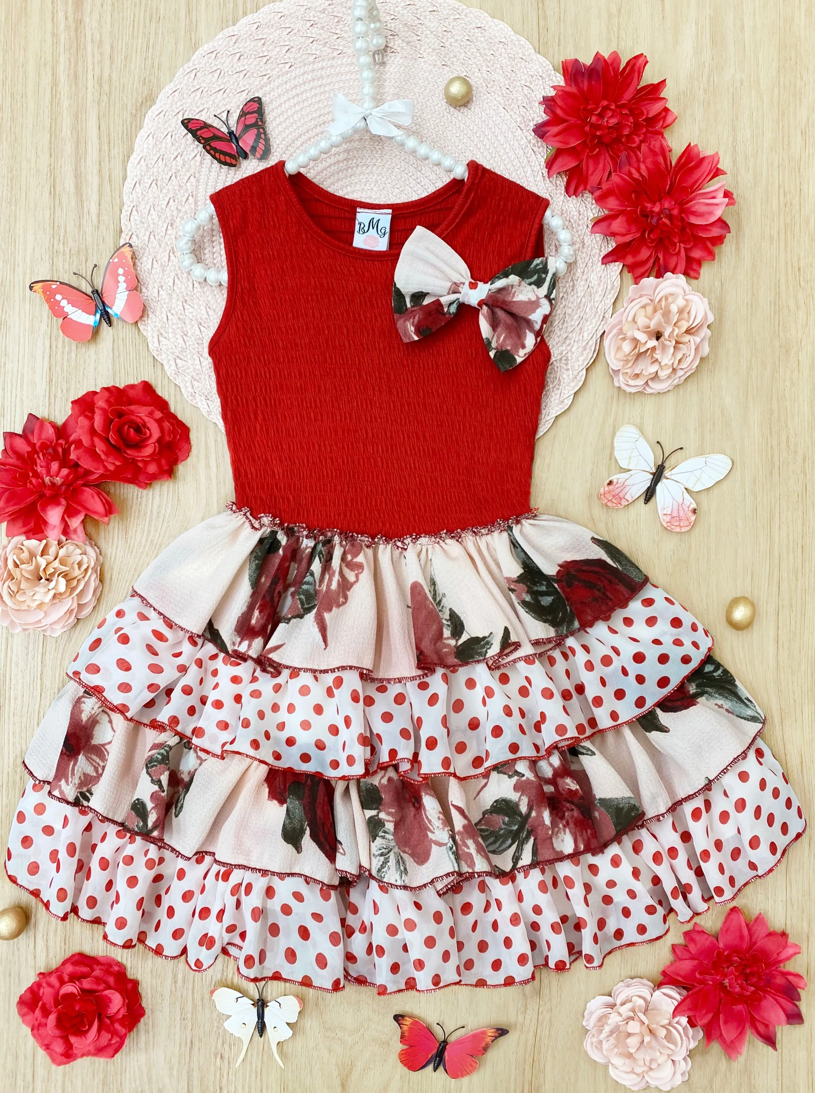 Spottie Dottie Tank Tiered Ruffle Dress