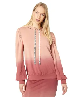 SUNDRY Puff Sleeve Dip-Dye Hoodie Women's