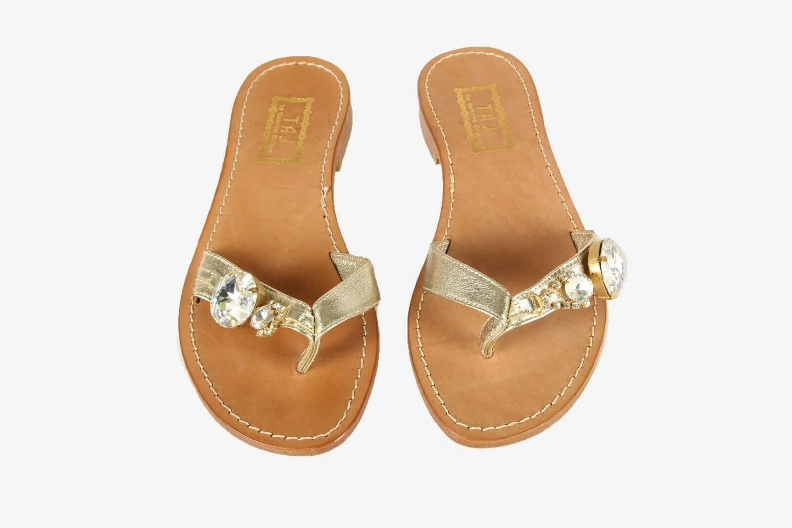 Taj By Sabrina Crippa Flat Sandals Flip Flop Size 38 - Pepper Tree London