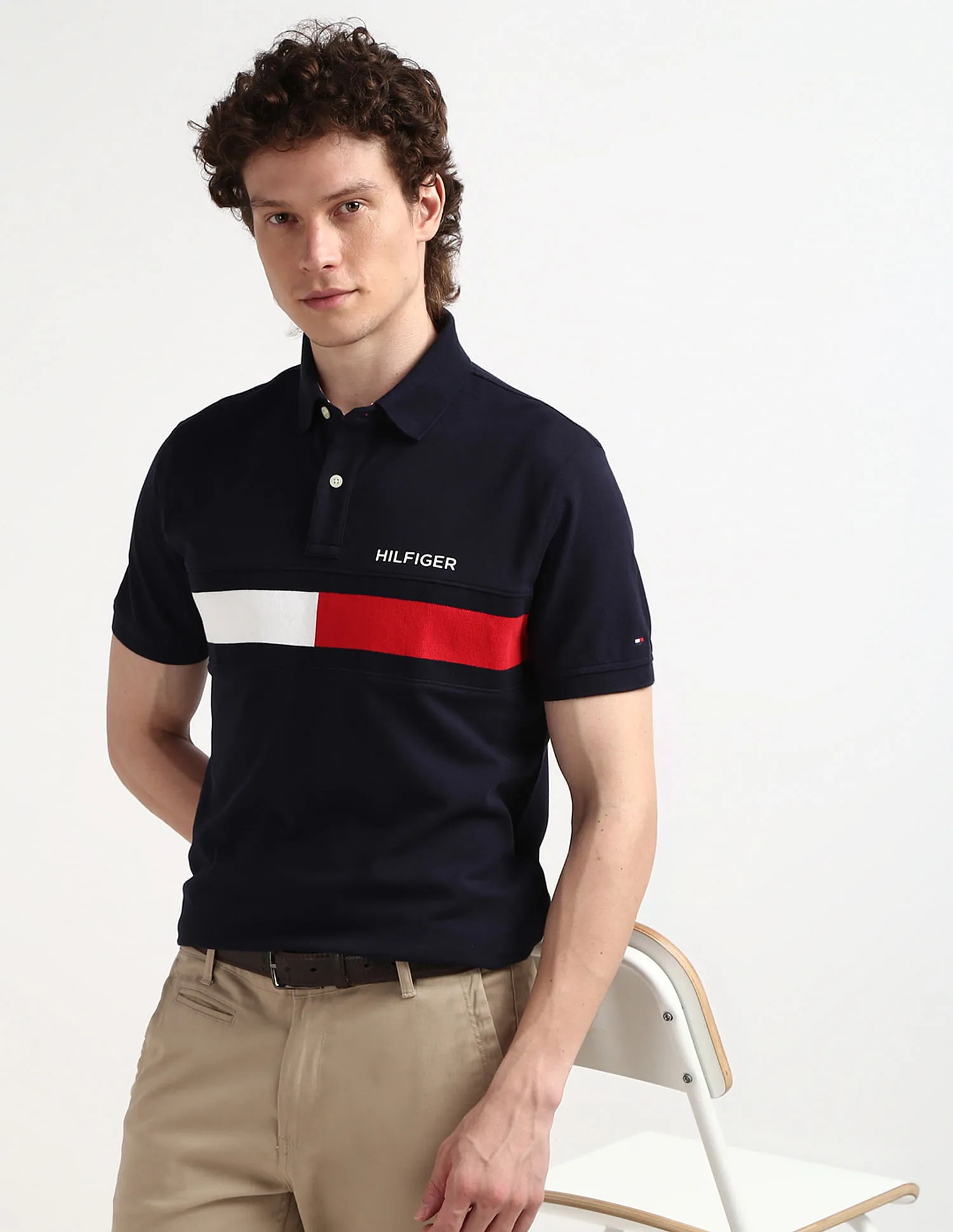 Tommy Hilfiger Striped Cotton Polo Shirt