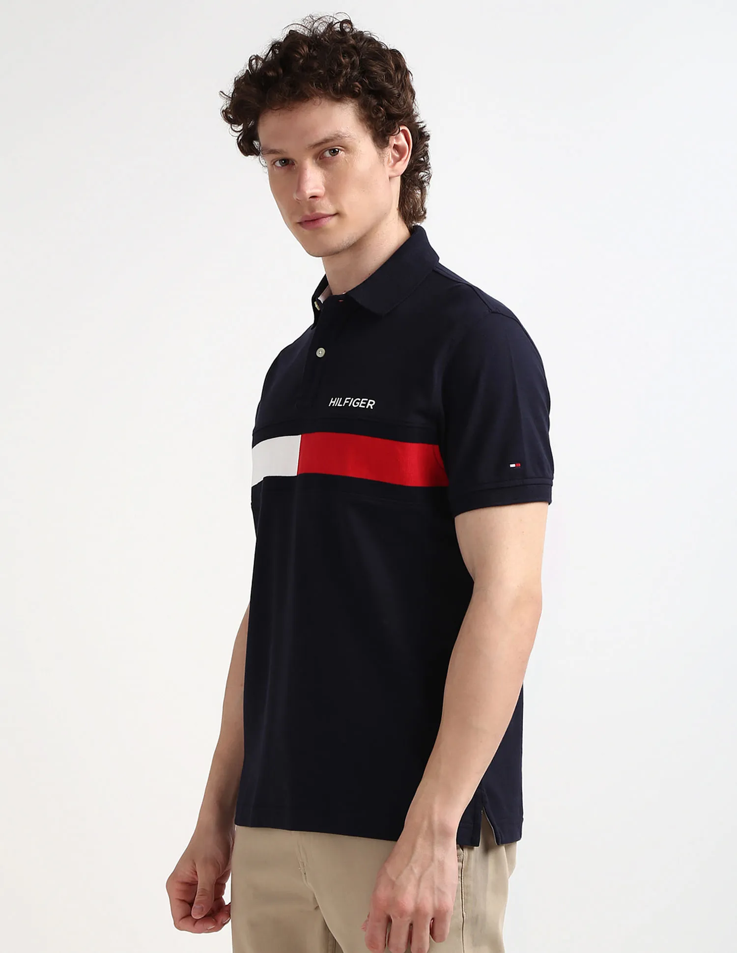 Tommy Hilfiger Striped Cotton Polo Shirt