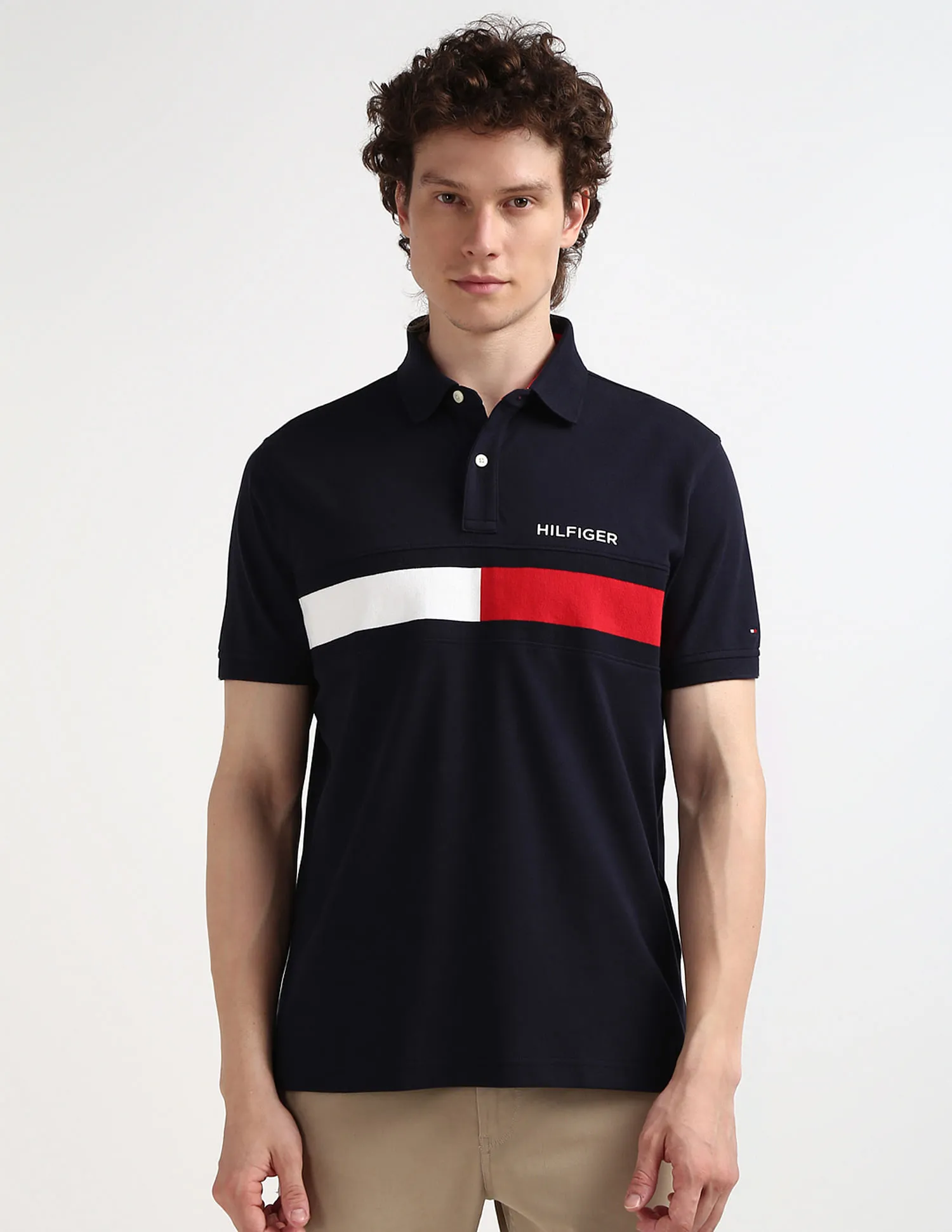 Tommy Hilfiger Striped Cotton Polo Shirt