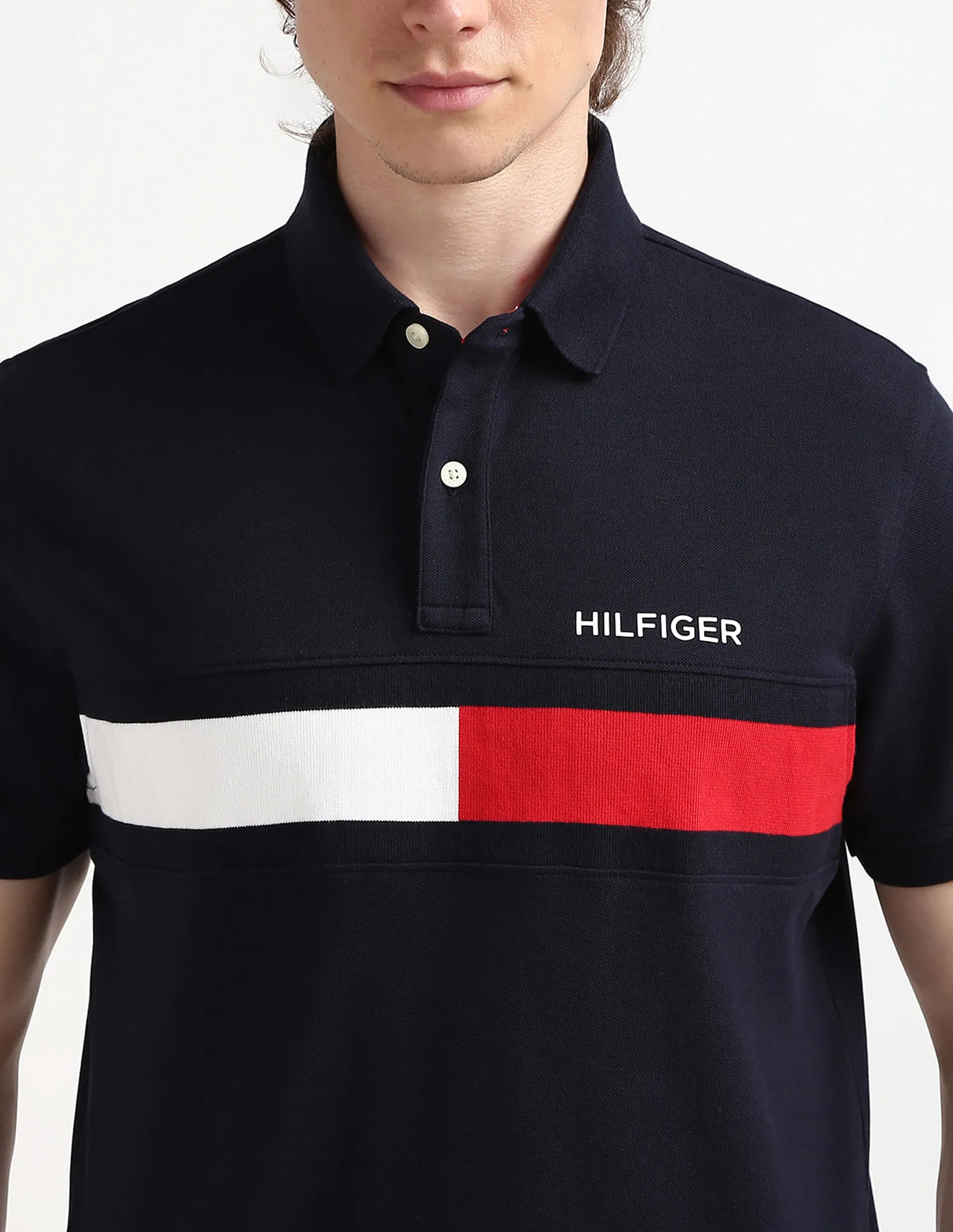 Tommy Hilfiger Striped Cotton Polo Shirt