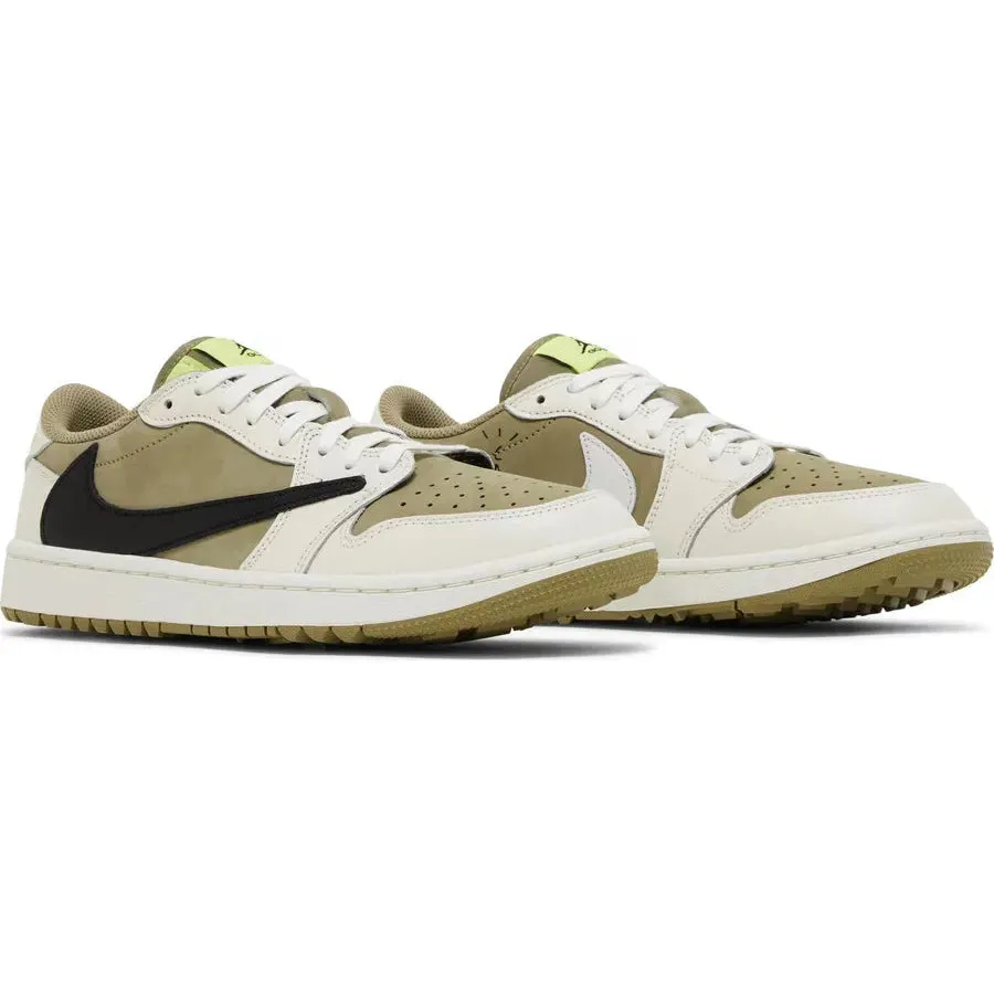 Travis Scott Air Jordan 1 Low Golf Olive Black