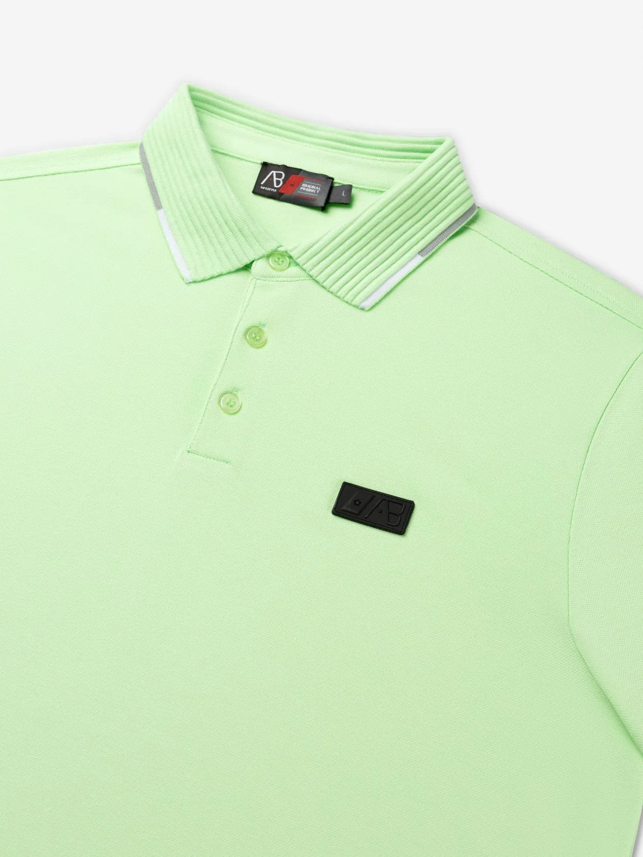 Triple Coloured Polo | Pastel Green