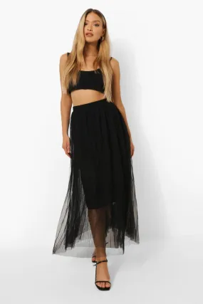 Tulle Midi Skirt