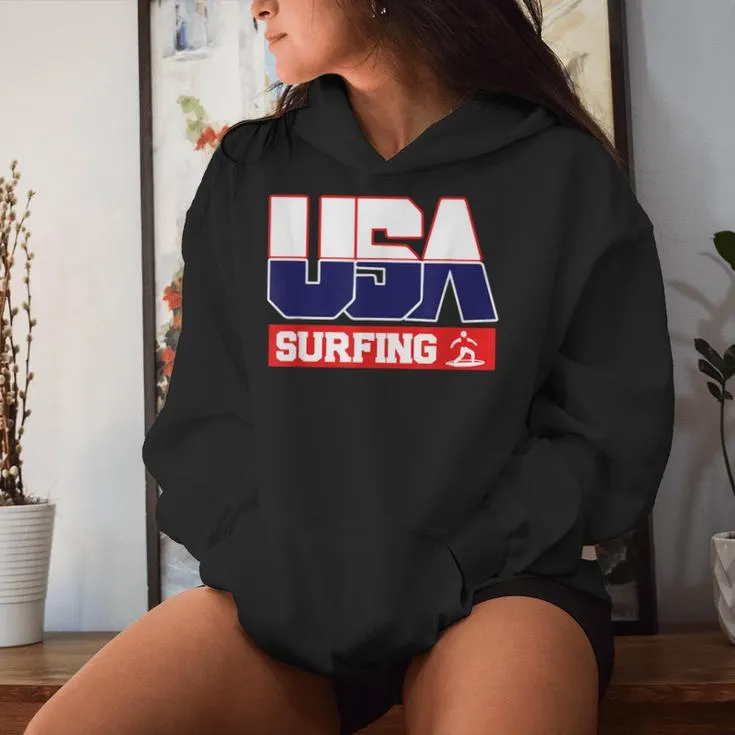 Usa Team Surfing & American Sports Women Hoodie