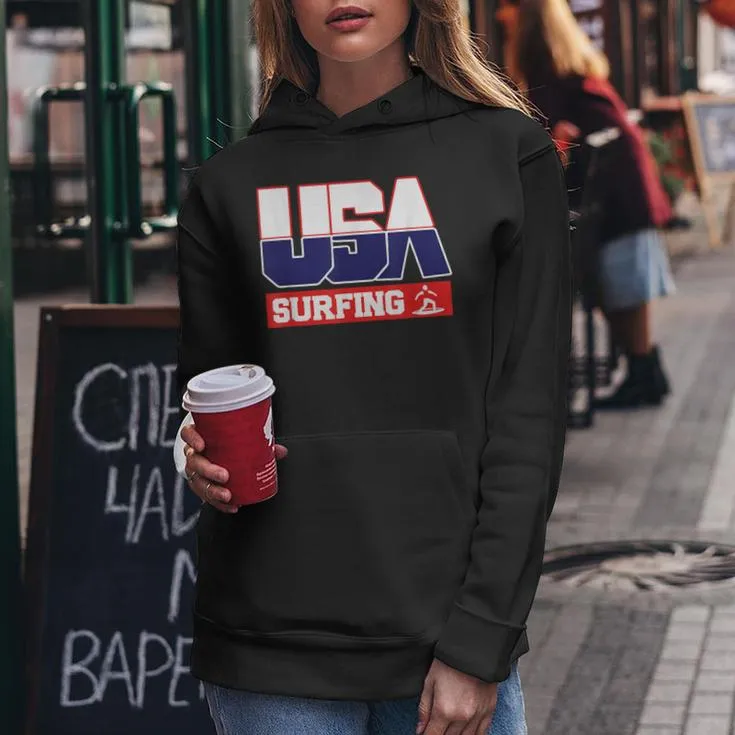 Usa Team Surfing & American Sports Women Hoodie