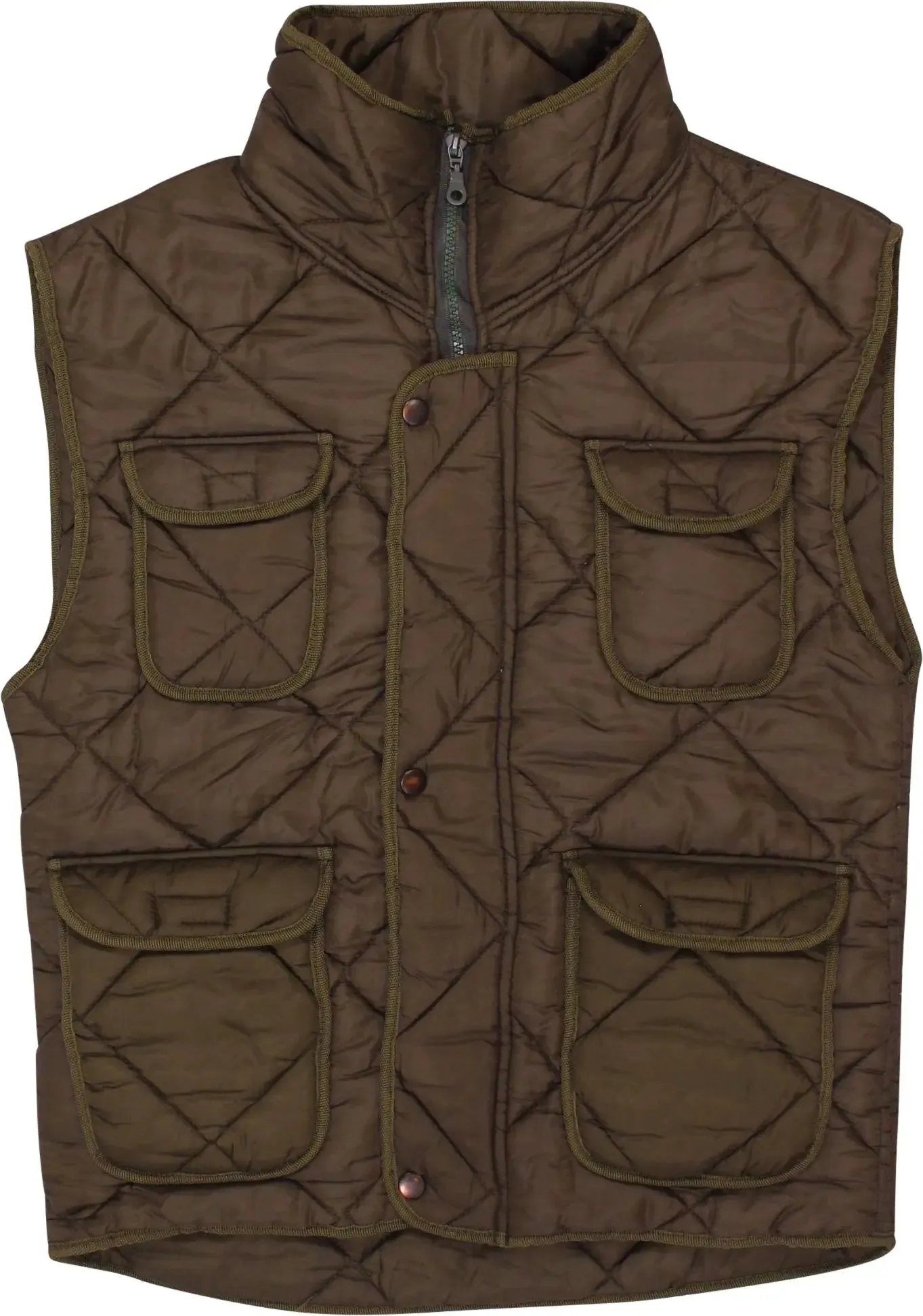 Utility Quilted Bodywarmer Made From Original Swiss Army Sleeping Bag | ThriftTale