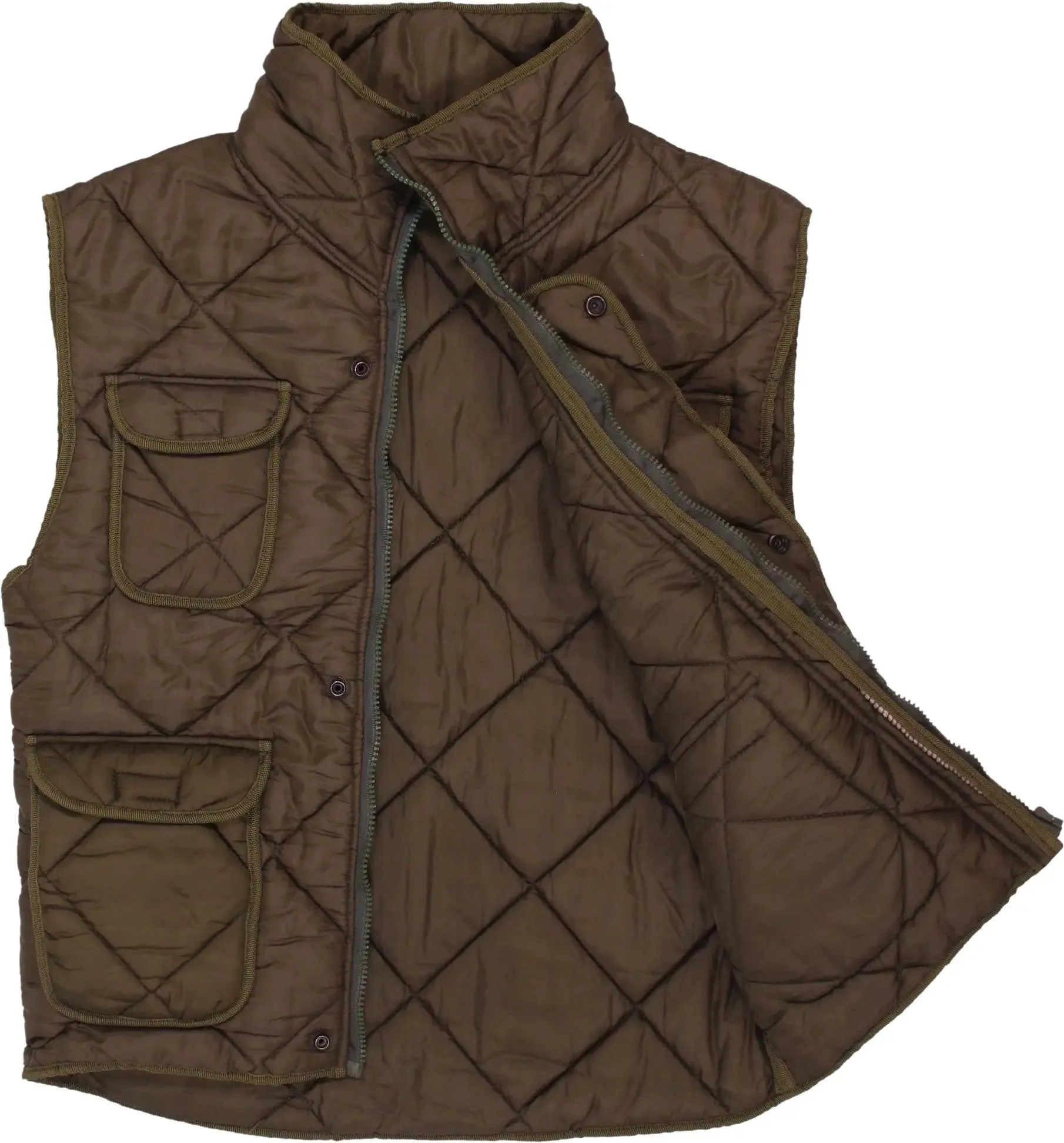 Utility Quilted Bodywarmer Made From Original Swiss Army Sleeping Bag | ThriftTale