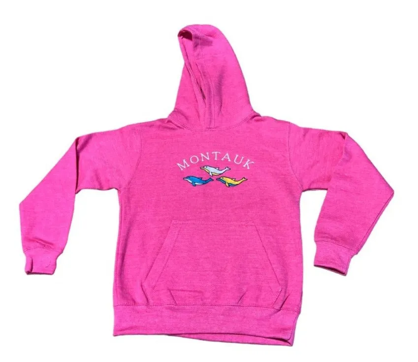 Youth Montauk Dolphin Pull Over Hoodie