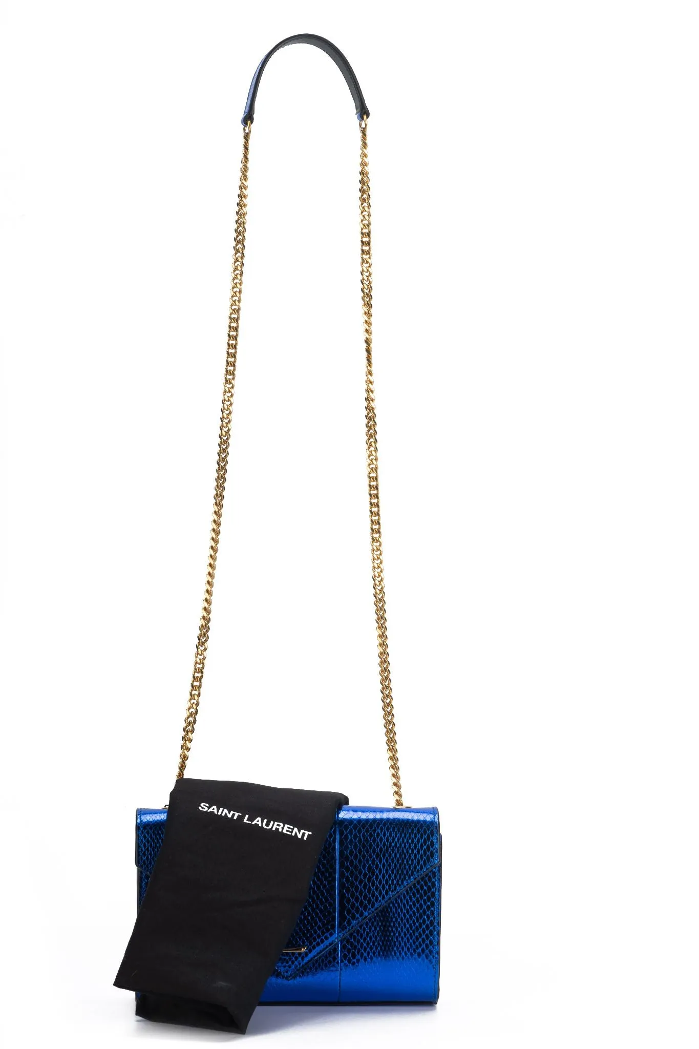 YSL New Blue Python Cross Body Bag