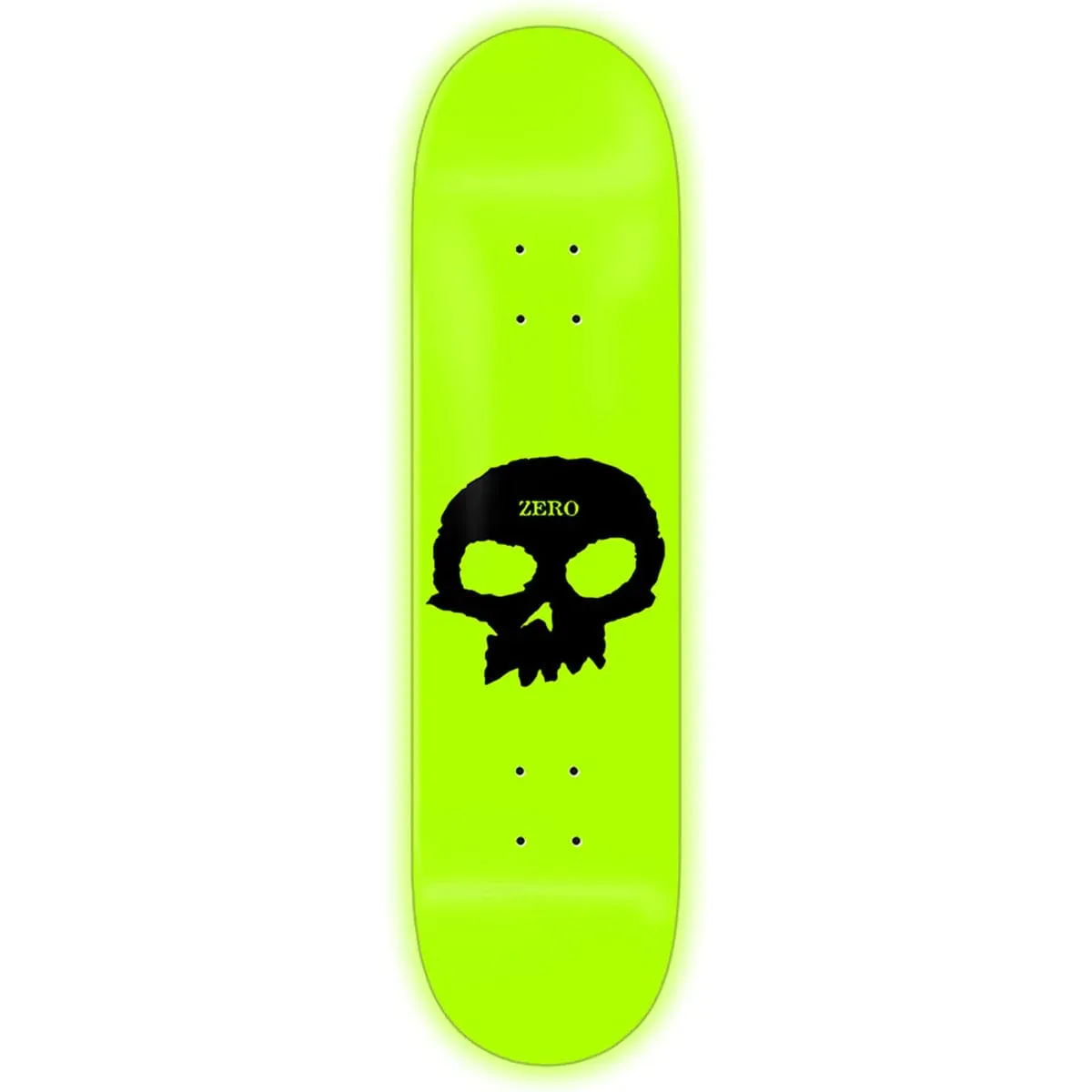 Zero Skateboards GITD Single Skull Skateboard Deck 8.25