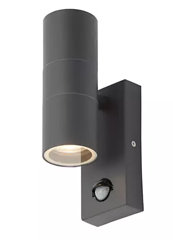 Zink Leto 2 Light Outdoor Passive Infrared Sensor Stainless Steel Outdoor Wall Light | Kaleidoscope