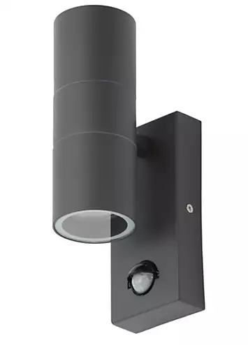 Zink Leto 2 Light Outdoor Passive Infrared Sensor Stainless Steel Outdoor Wall Light | Kaleidoscope