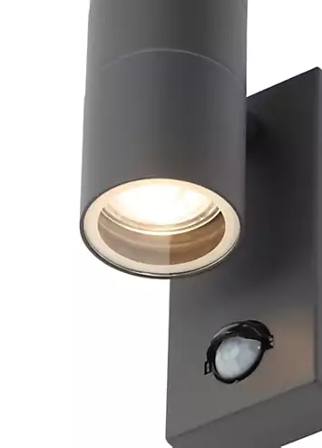 Zink Leto 2 Light Outdoor Passive Infrared Sensor Stainless Steel Outdoor Wall Light | Kaleidoscope